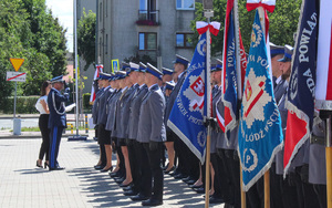 Policjanci podczas Obchodów Międzypowiatowych Święta Policji 2023.