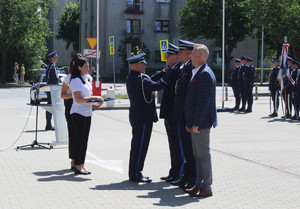 Policjanci podczas Obchodów Międzypowiatowych Święta Policji 2023.