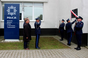 Uroczystość odsłonięcia tablicy upamiętniającej funkcjonariuszy Policji Państwowej II RP.