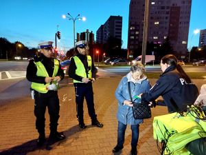 Policjanci podczas działań &quot;Świeć Przykładem&quot;.