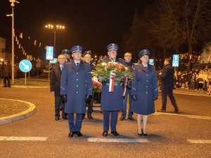 Uroczystość podczas obchodów Narodowego Święta Niepodległości w Piotrkowie Trybunalskim.