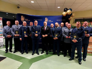 Policjanci podczas uroczystej gali.