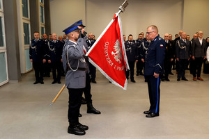 Uroczysta zbiórka z okazji zdania obowiązków na stanowisku Komendanta Miejskiego Policji w Piotrkowie Trybunalskim - insp. Krzysztofa Dąbrowskiego.