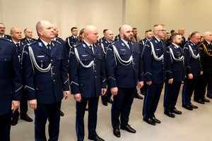 Uroczysta zbiórka z okazji zdania obowiązków na stanowisku Komendanta Miejskiego Policji w Piotrkowie Trybunalskim - insp. Krzysztofa Dąbrowskiego.
