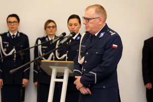 Uroczysta zbiórka z okazji zdania obowiązków na stanowisku Komendanta Miejskiego Policji w Piotrkowie Trybunalskim - insp. Krzysztofa Dąbrowskiego.