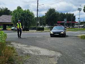 Policjanci podczas działań Prędkość.