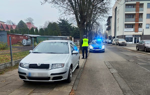 Policjanci podczas działań.