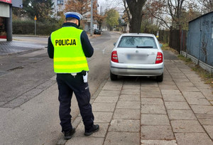 Policjanci podczas działań.