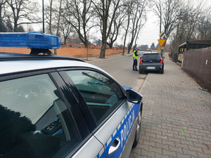 Policjanci podczas działań.
