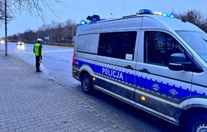 Policjanci podczas działań.