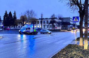 Policjanci podczas działań.