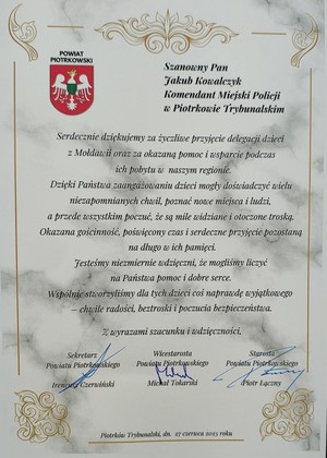 Podziękowanie.