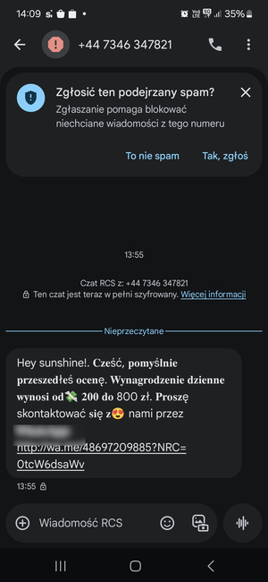 treść wiadomości.