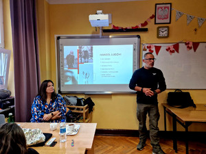 Prelegenci podczas spotkania.