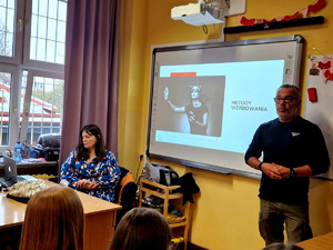 Prelegenci podczas spotkania.