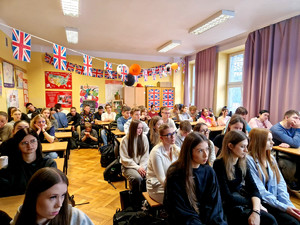 Uczniowie podczas spotkania.