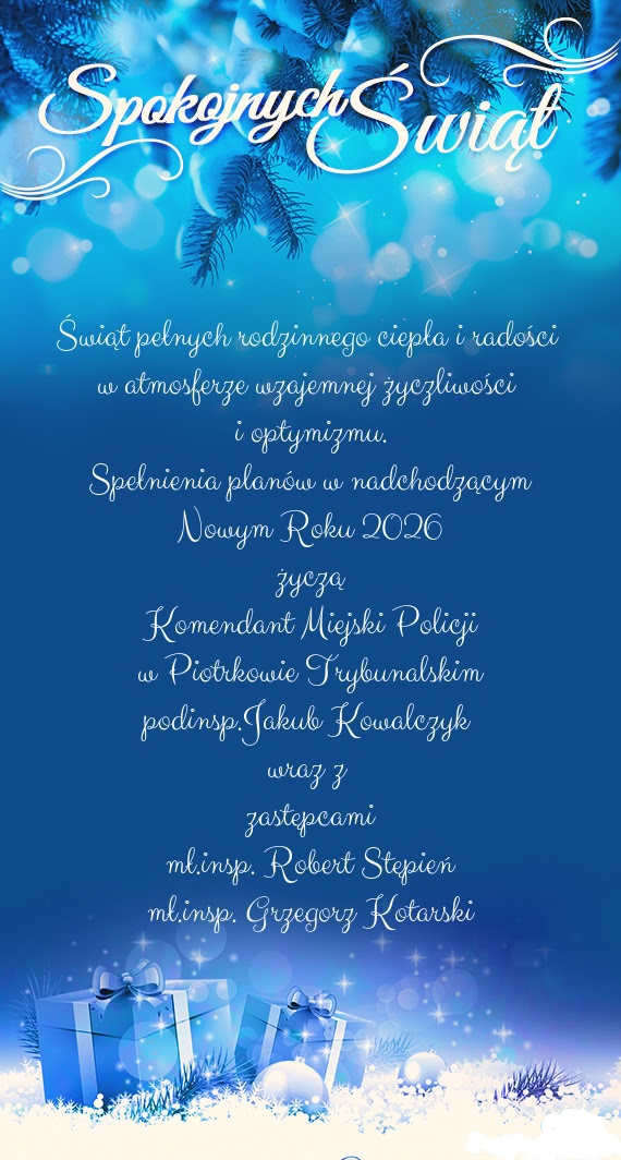 Życzenia świąteczne.