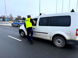 Policjant podczas akcji "Trzeźwy Poranek".