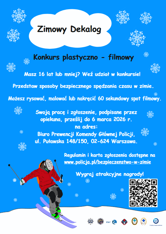 Plakat konkursu "Zimowy Dekalog".