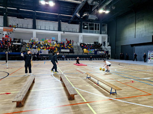 Chłopiec podczas zmagań w trakcie konkursu.