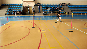 Uczestnik podczas testu sprawności.