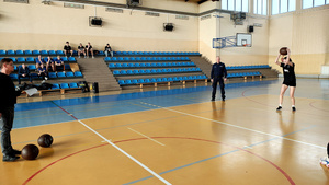 Uczestnik podczas testu sprawności.