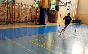 Uczestnik podczas testu sprawności.