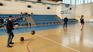 Uczestnik podczas testu sprawności.