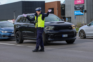 Sierżant Mateusz Kowalski podczas konkursu.