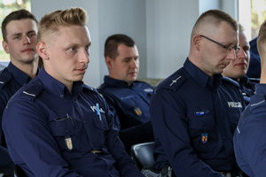 Sierżant Mateusz Kowalski podczas konkursu.