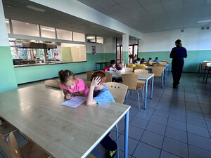 Dzieci podczas Policyjnej Akademii Bezpieczeństwa.