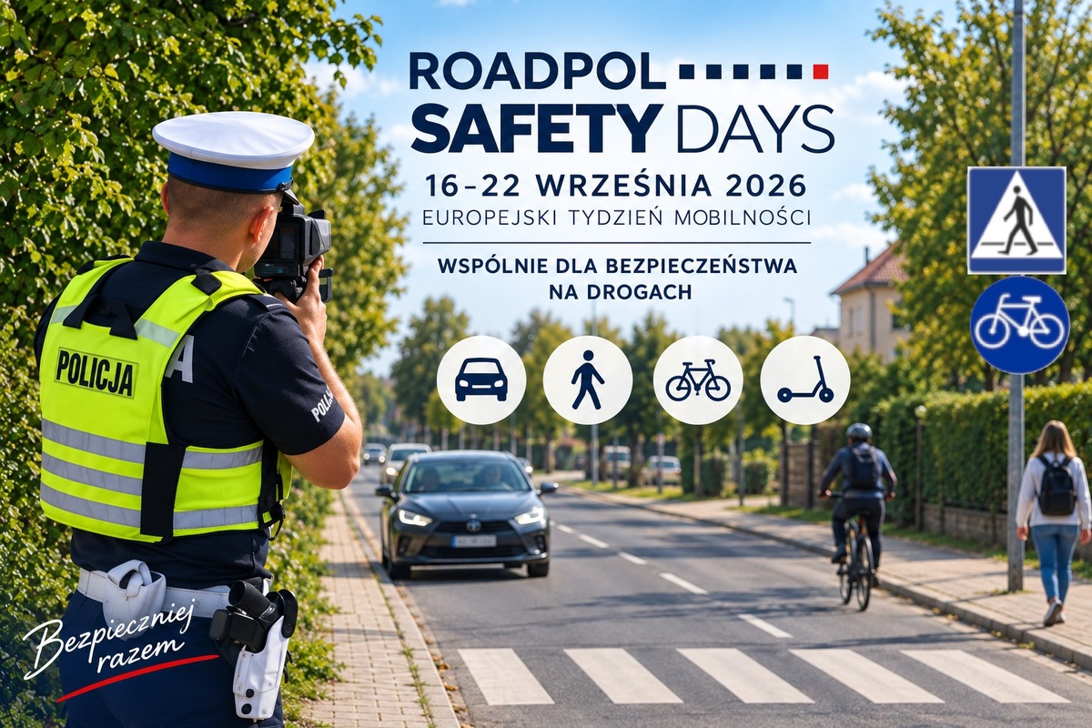 Piotrków Trybunalski: policjanci realizują działania ROADPOL Safety Days do 22 września