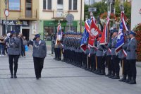 przegląd pododdziałów dokonywany przez Komendanta Wojewódzkiego Policji w Łodzi