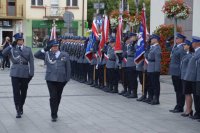 przegląd pododdziałów dokonywany przez Komendanta Wojewódzkiego Policji w Łodzi