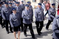 Kierownictwo Garnizonu Łódzkiego Policji podczas przemarszu